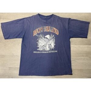 Vintage Ducks Unlimited Preserve Wetlands Shirt Men Size XL Hunting Nature USA